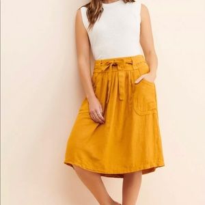 Anthropologie Skyla Midi Skirt